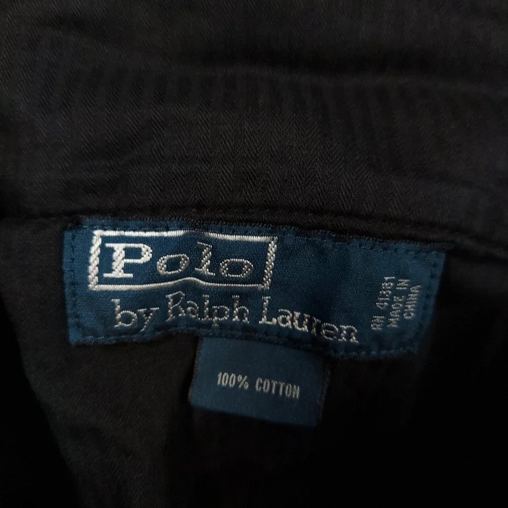 Polo Ralph Lauren Pants Mens 40x30 Black Corduroy Chino Straight Winter Casual